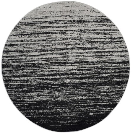 Safavieh 10 x 10 ft. Adirondack Power Loomed Round Area Rug; Silver & Black ADR113A-10R